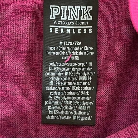 Pink Victoria’s Secret High Waist Seamless Leggings Light and Dark Pink Size Med - Picture 6 of 11